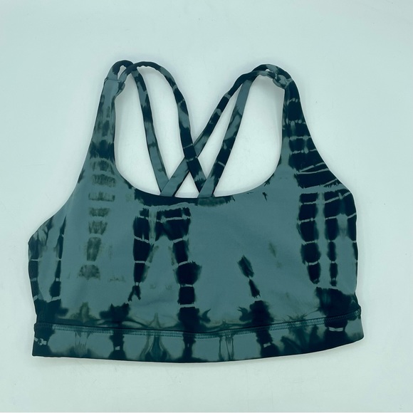 Lululemon Energy Bra SHIBORI Mystic Green Tie Dye Luxtreme Cross Strap Womens 6 - Picture 3 of 7